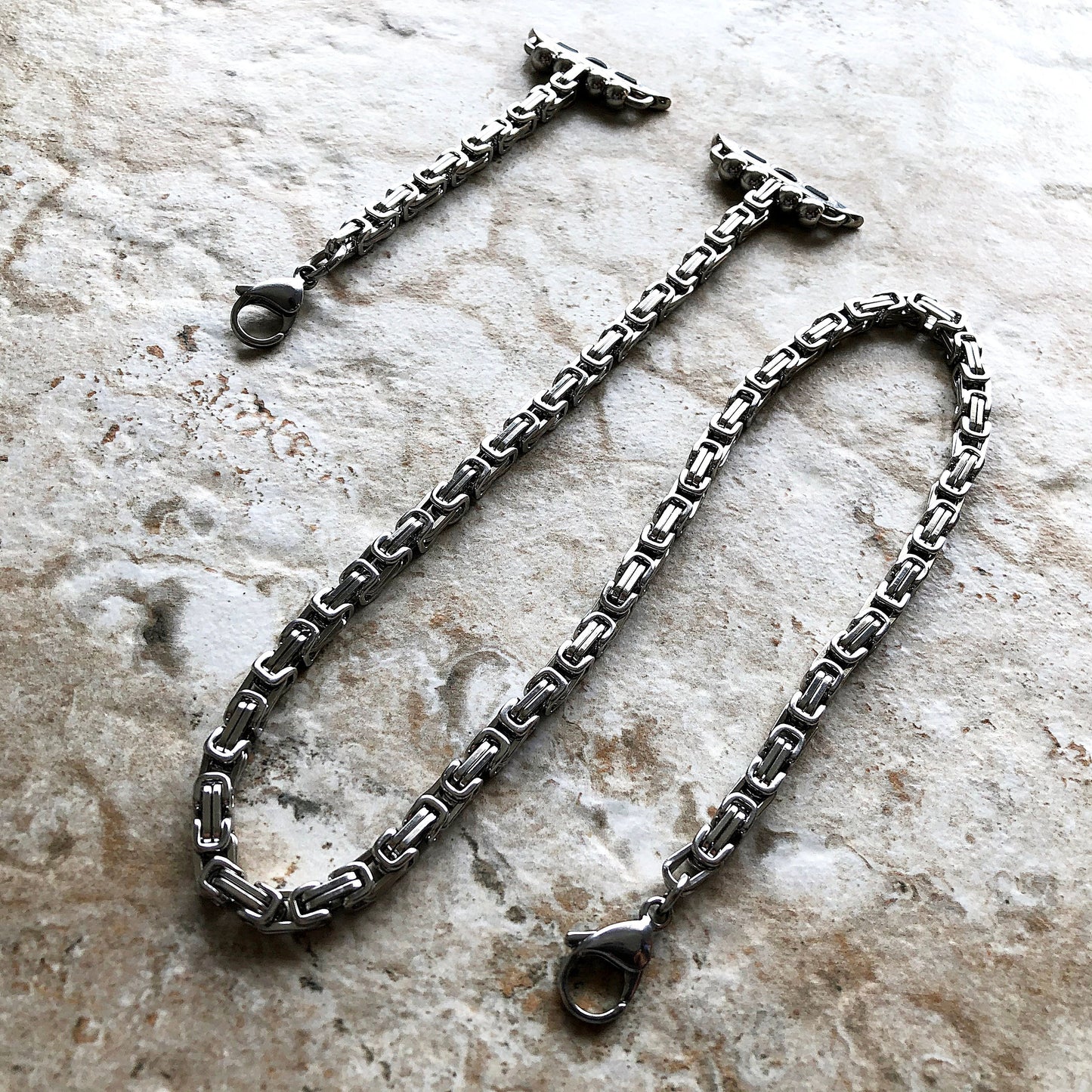 Apple Watch Band Bracelet for iWatch Ultra 2 9 8 7 6 SE 5 4 3 2 1 Byzantine 4mm Chain 38mm 40mm 41mm 42mm 44mm 45mm 49mm Case St Steel Strap