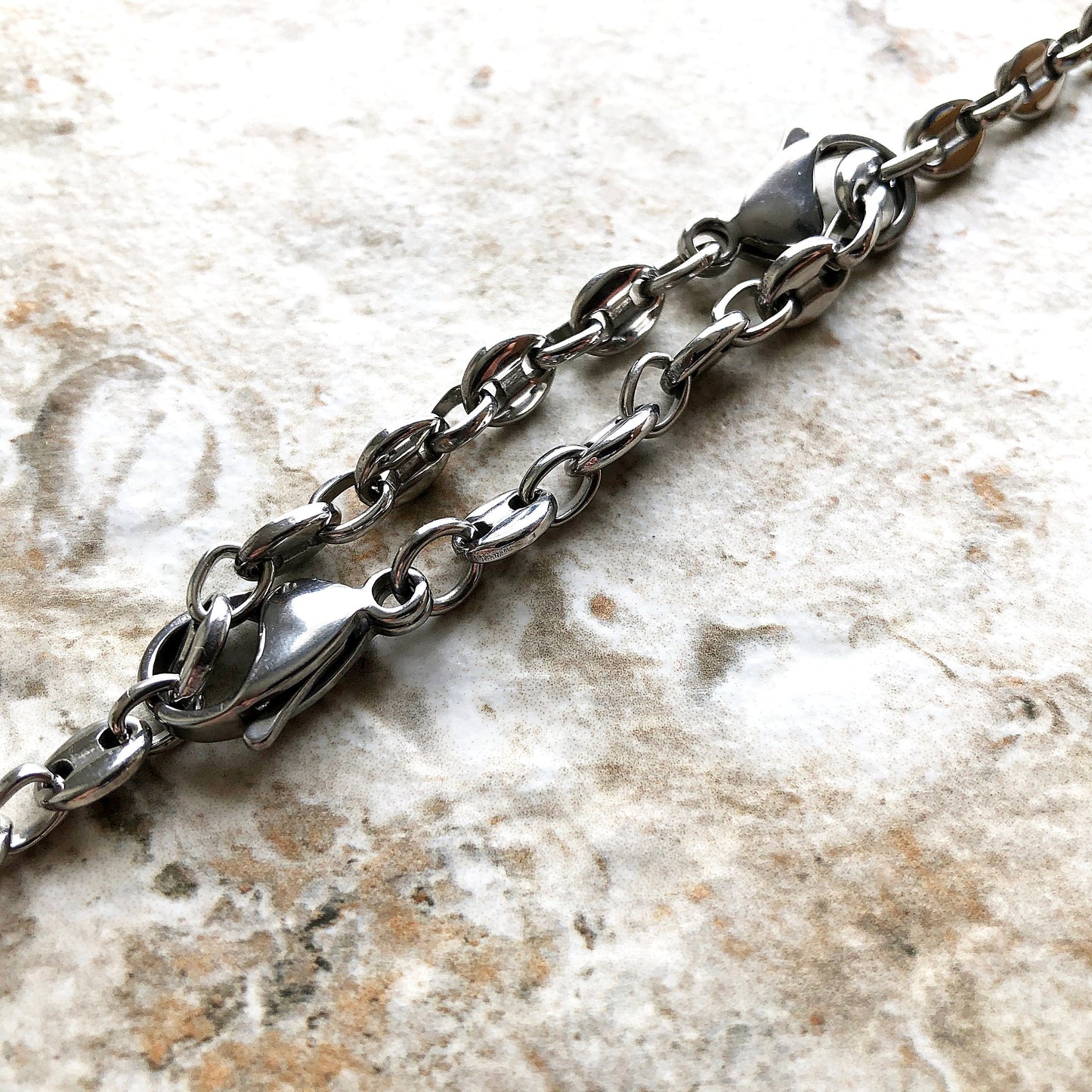 Apple Watch Band Bracelet for iWatch Ultra 2 9 8 7 6 SE 5 4 3 2 1 38mm 40mm 41mm 42mm 44mm 45mm 49mm Coffee Bean 5mm Chain St Steel Strap