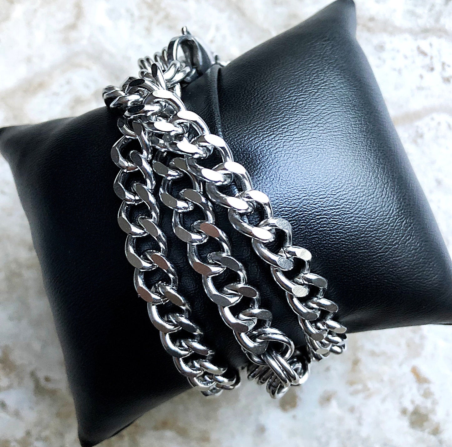 Apple Watch Band Bracelet St Steel Chain for iWatch Ultra 2 9 8 7 6 SE 5 4 3 2 1 38mm 40mm 41mm 42mm 44mm 45mm 49mm Handmade Jewelry -N32