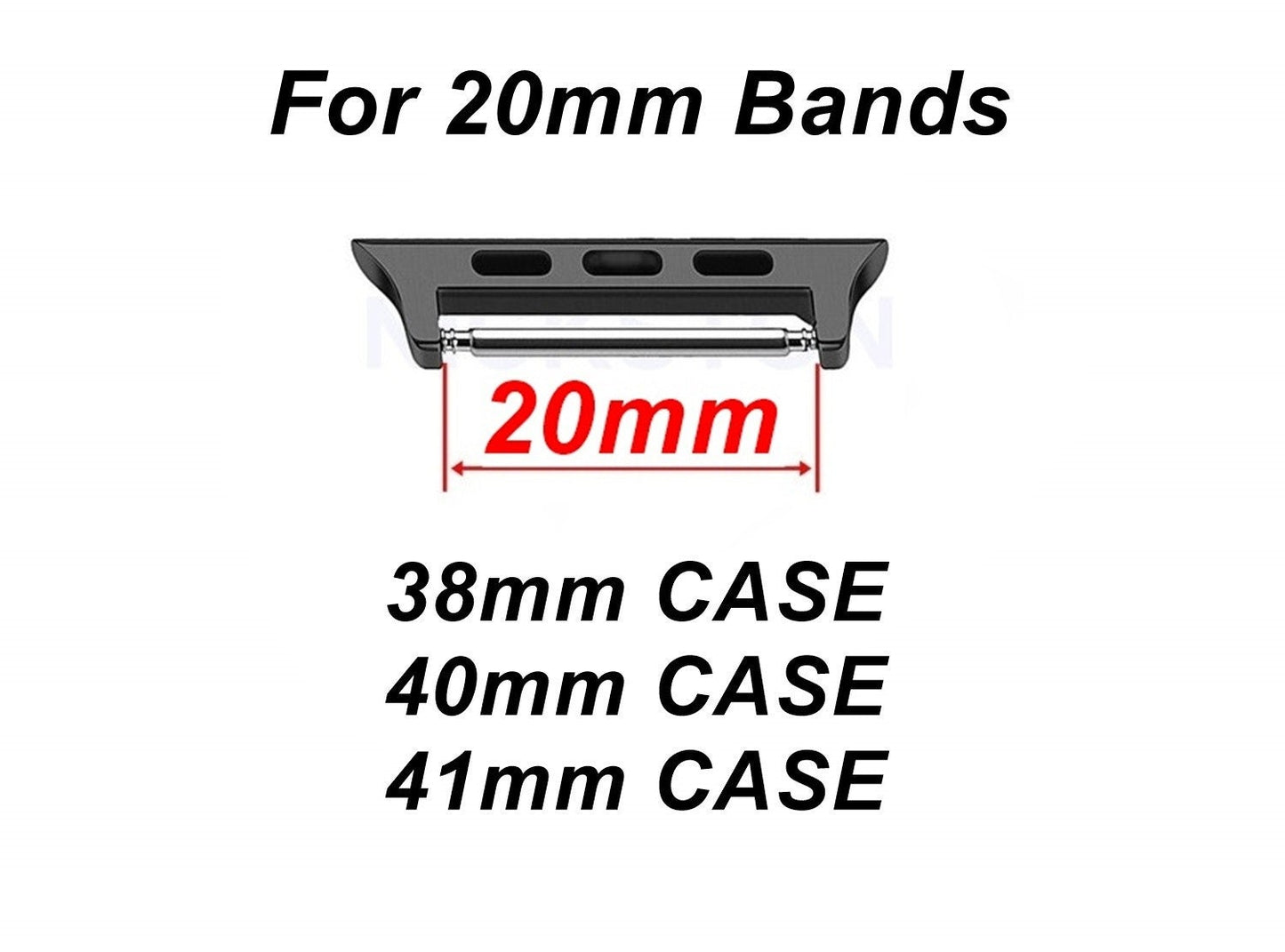 Apple Watch Band Strap Adapters Spring Bar Connectors for iWatch 38 40 41 42 44 45 49mm Ultra 2 9 8 7 SE 6 5 4 3 2 1 Rose Gold Silver Black