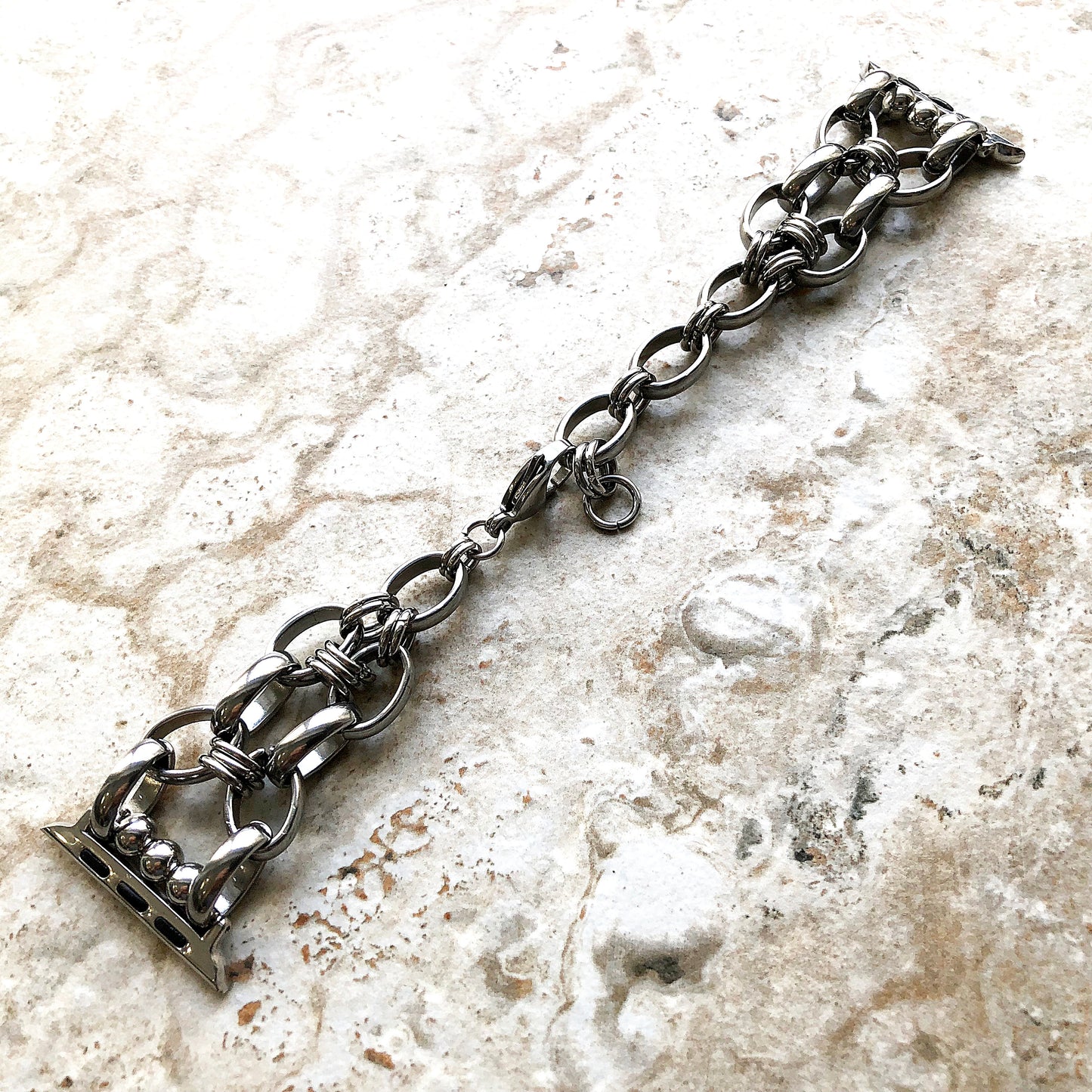 Apple Braided Silver Color Stainless Steel Bracelet for Ultra 2 9 8 7 SE 6 5 4 3 2 1 Case 38 40 41 42mm 44mm 45mm 49mm iWatch Band Handmade