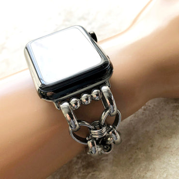 Apple Watch Ultra 2 and 9 8 Series Braided Silver Color Stainless Steel Bracelet for iWatch 41mm 45mm 49mm Case Handmade Jewelry Band Strap