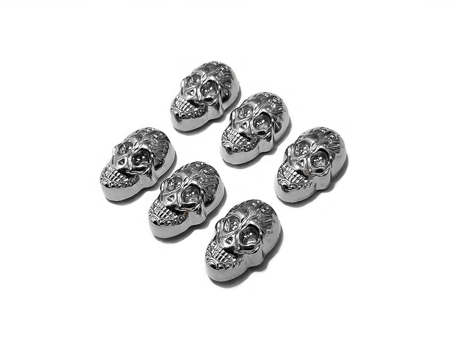 6pcs Stainless Steel Skulls with Screw Back Conchos Rivets for Crafting Leather Fabric Clothes Backpacks Bags Wallets Belts Hats Shoes
