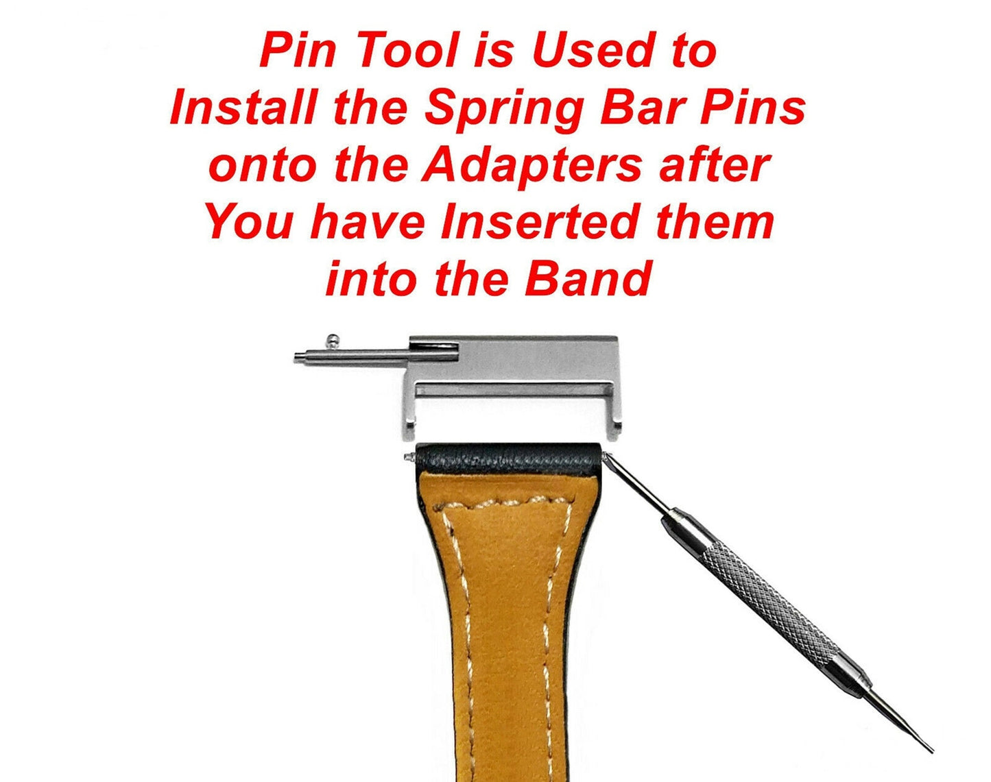 11pcs Quick Release Adapters Kit for Wrist and Smartwatches Lugs 18mm-26mm and Band Widths 16mm-24mm, Stainless Steel Connectors Pins Tool