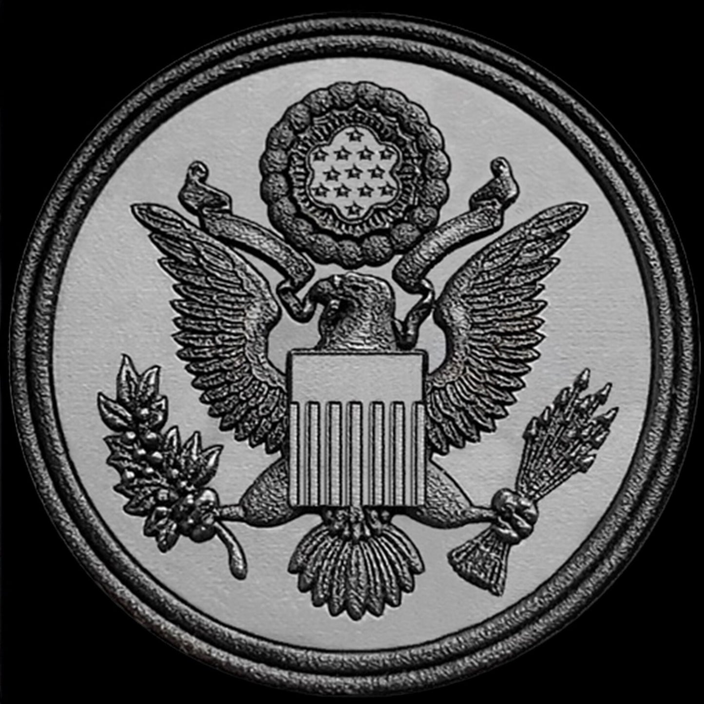 Apple Watch Band USA Coat of Arms The Great Seal for Ultra 2 9 8 7 SE 6 5 4 3 2 1 Case 38mm 40mm 41mm 42mm 44mm 45mm 49mm Black St Steel AS1