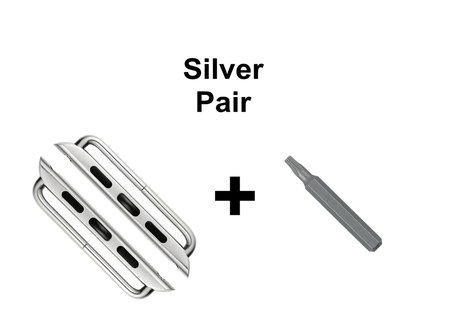 Apple Rose Gold Silver Black Band Adapters for iWatch Ultra 2 49mm and 9 8 Series 41mm 45mm Case Pair Lugs Connectors Strap Star Tool
