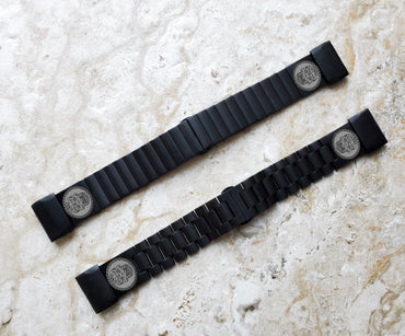 Engraved Watch Band for Garmin Fenix 7X Pro 6X Pro 5X Plus Fenix 3 Descent Mk3i 51mm Mk2i Mk2 Mk1 Enduro 2 Black Stainless Steel SS2 A26