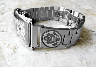 Engraved Watch Band for 22mm 24mm 25mm Lugs Traditional Casual Luxury and Smartwatches Silver Color Stainless Steel Strap Bracelet AS1