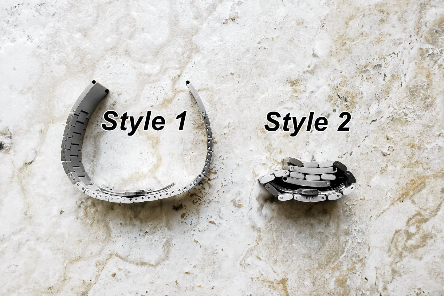 Engraved Watch Band for 22mm 24mm 25mm Lugs Traditional Casual Luxury and Smartwatches Silver Color Stainless Steel Bracelet Strap AN1
