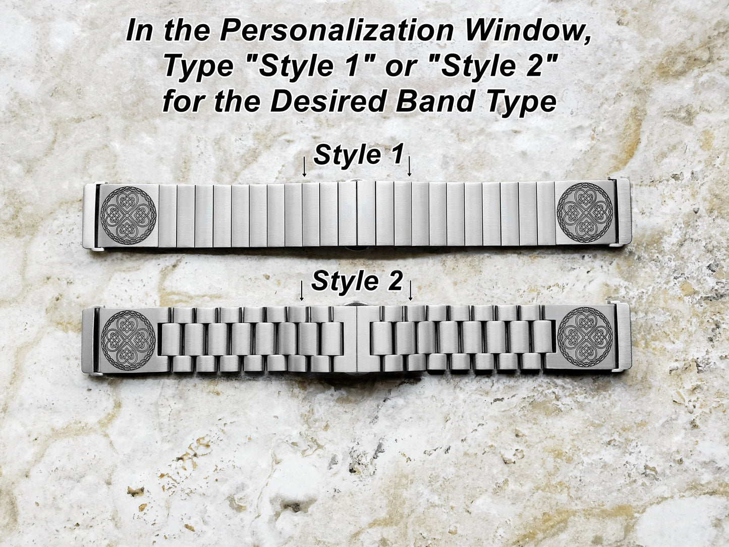 Engraved Watch Band Compatible with Fitbit Versa Lite 2 3 4 and Sense 2 Smartwatches Silver Color Stainless Steel Bracelet Strap CC3