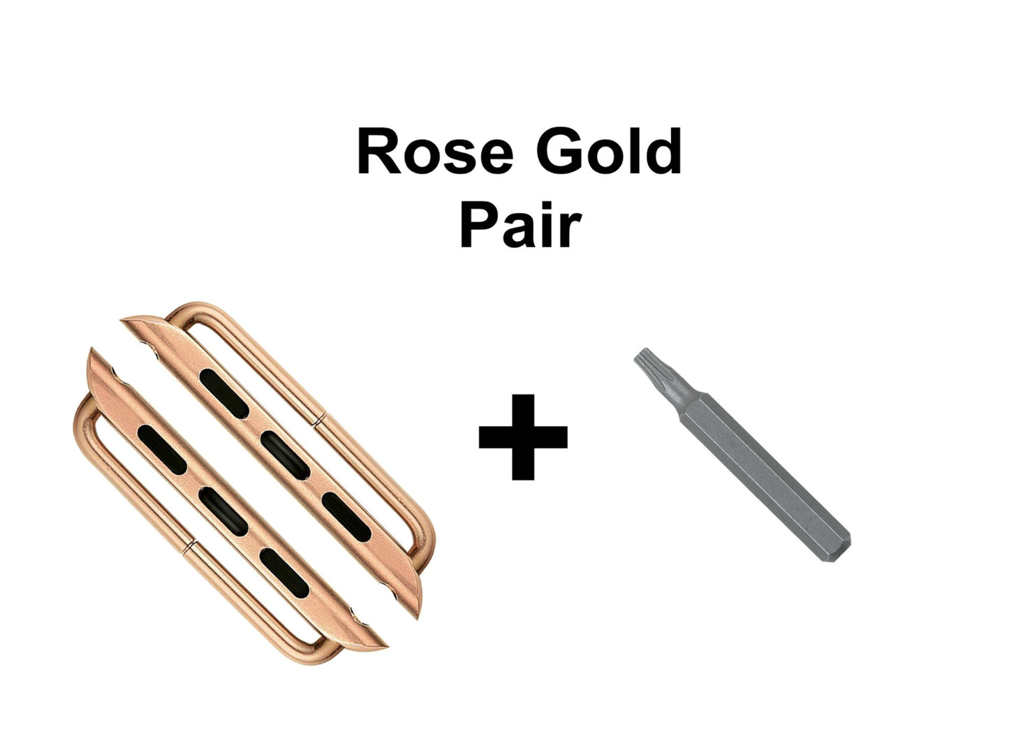 Apple Rose Gold Silver Black Band Adapters for iWatch Ultra 2 49mm and 9 8 Series 41mm 45mm Case Pair Lugs Connectors Strap Star Tool