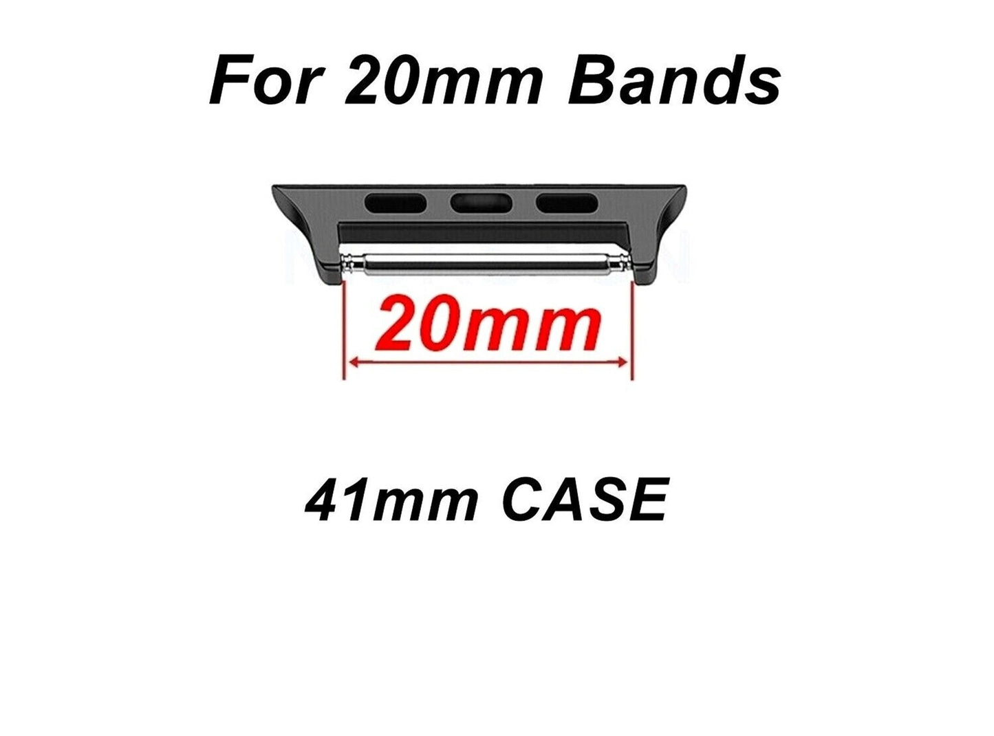 Apple Watch Band Strap Adapters Spring Bar Connectors for iWatch Ultra 2 49mm and 9 8 Series 41mm 45mm Case Rose Gold Silver Black