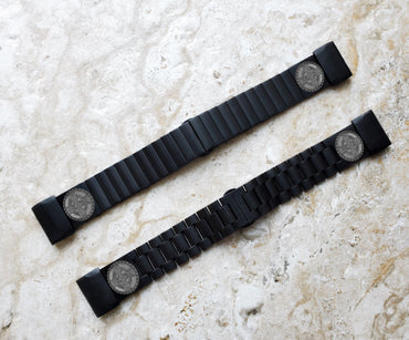 Engraved Watch Band for Garmin epix Pro 51mm Foretrex 601 701 Quatix 3 6X 7X D2 Tactix 7 Instinct 2X Solar Black Stainless Steel CC2 A26