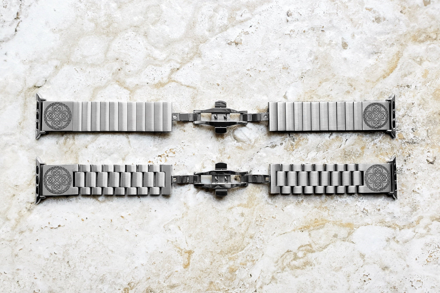 Engraved Watch Band Compatible with Apple iWatch Ultra 2 9 8 7 SE 6 5 4 3 2 1 Case 38mm 40mm 41mm 42mm 44mm 45mm 49mm St Steel Strap CC3