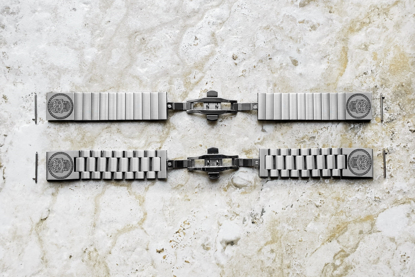Engraved Watch Band Compatible with Samsung Galaxy Watch 3 45mm 46mm Gear S3 Frontier and Classic Stainless Steel Bracelet Strap SS2 -B22