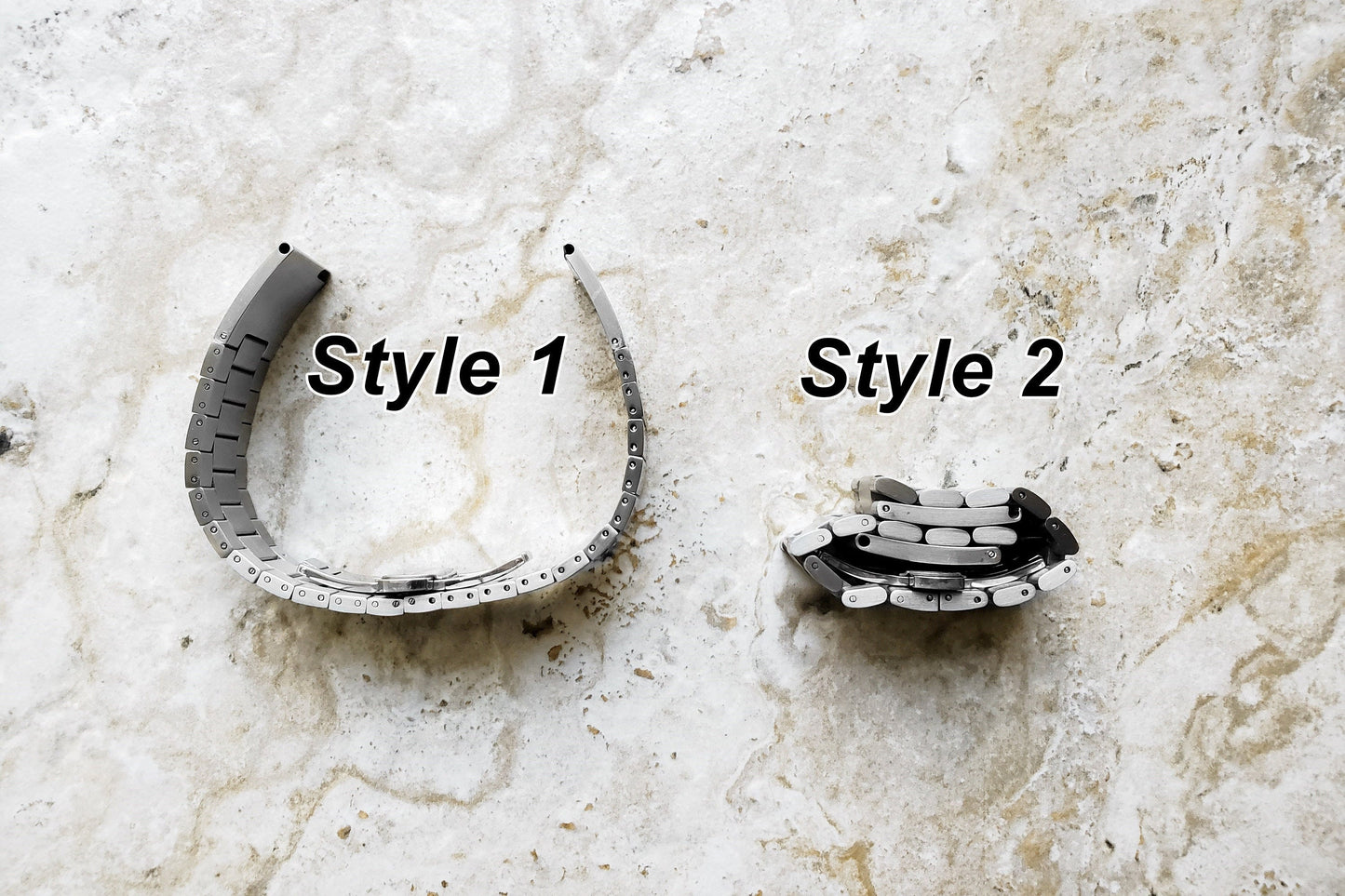 Engraved Watch Band for 22mm 24mm 25mm Lugs Traditional Casual Luxury and Smartwatches Silver Color Stainless Steel Strap Bracelet CC2