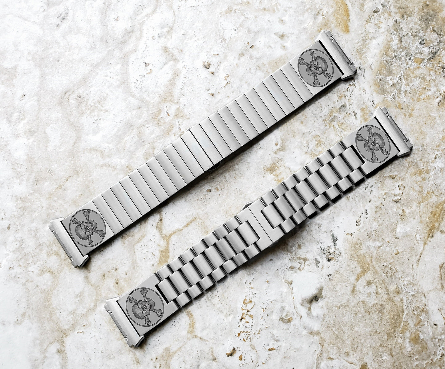 Engraved Watch Band Compatible with Fitbit Ionic Smartwatches Silver Color Stainless Steel Bracelet Strap with Quick Release Adapters SC2