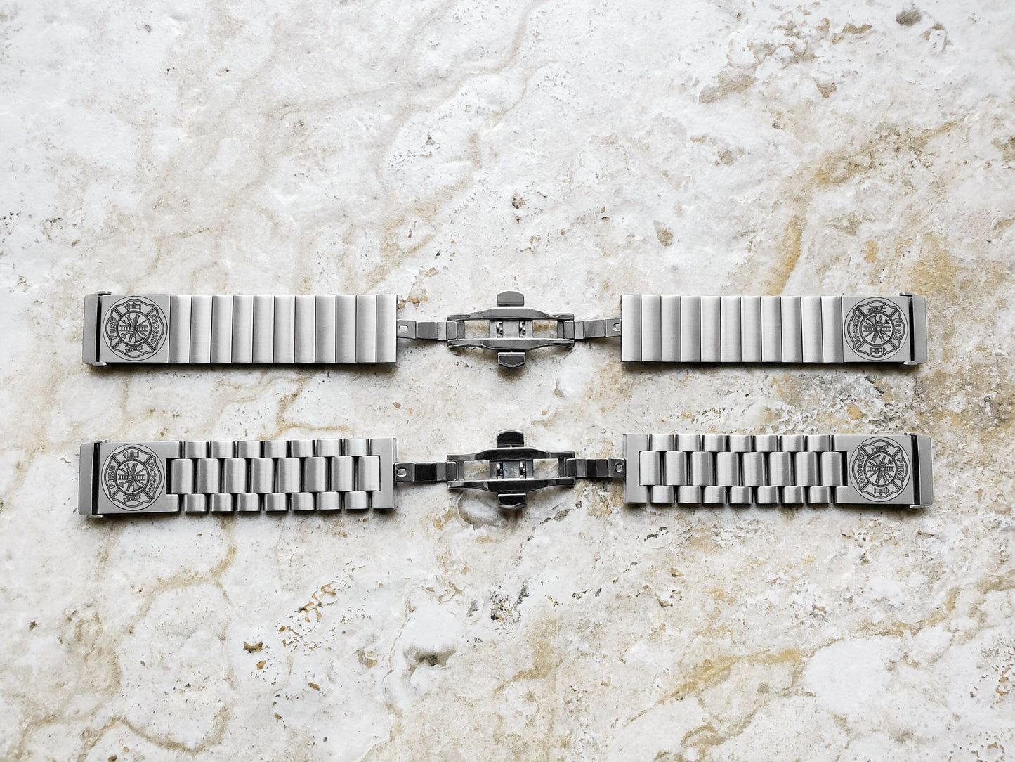 Engraved Watch Band Compatible with Fitbit Versa Lite 2 3 4 and Sense 2 Smartwatches Silver Color Stainless Steel Bracelet Strap F1
