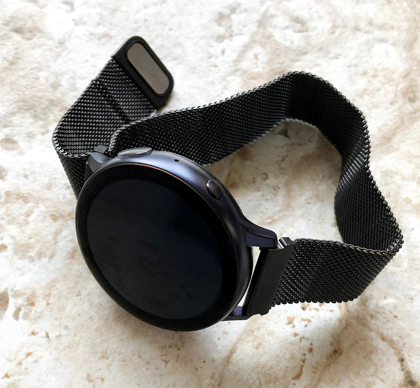 18mm Attachment Width Strap Band for Wrist Traditional Smartwatches Adjustable Stainless Steel Milanese Mesh Bracelet Magnetic Closure