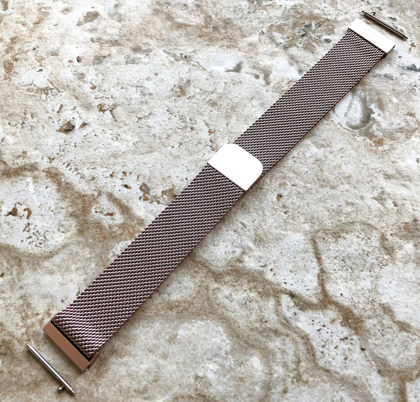 18mm Attachment Width Strap Band for Wrist Traditional Smartwatches Adjustable Stainless Steel Milanese Mesh Bracelet Magnetic Closure
