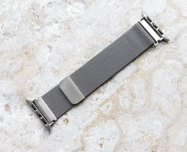 Apple Watch Silver Color Band Set Crystal Bezel Case Cover for Ultra 2 9 8 7 SE 6 5 4 3 2 49mm 45mm 44mm 42mm 41mm 40mm 38mm Milanese Strap