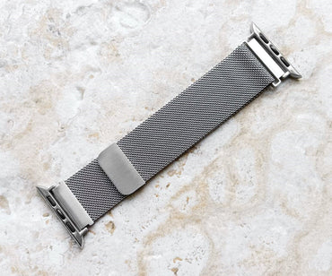 Apple Watch Silver Color Band Set Crystal Bezel Case Cover for Ultra 2 9 8 7 SE 6 5 4 3 2 49mm 45mm 44mm 42mm 41mm 40mm 38mm Strap Milanese