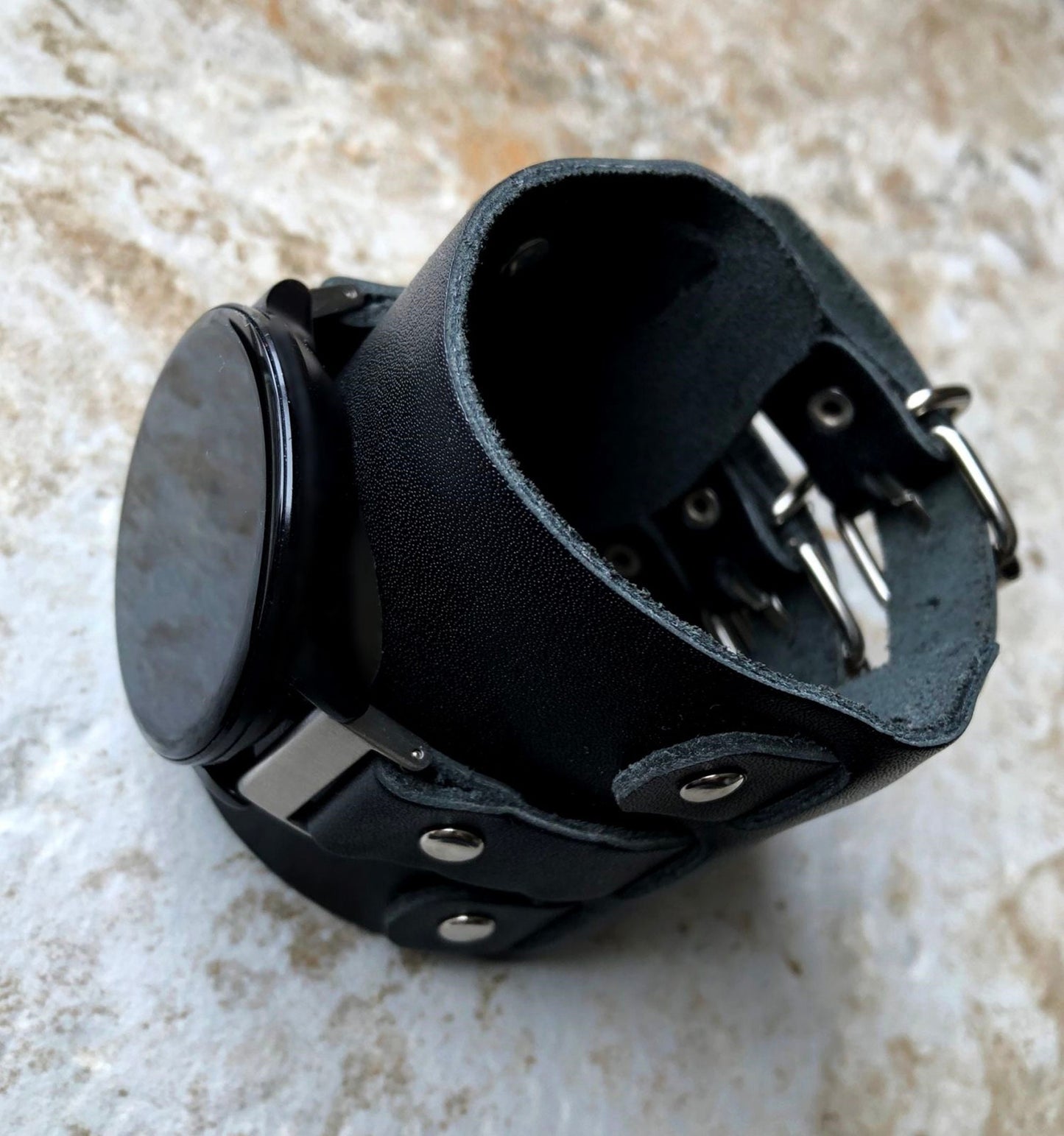 Google Pixel Watch 3 2 1 41mm Band Cuff Bund Steampunk Wide Strap Thick Soft Genuine Leather Bracelet Fashion Accessory Tech Jewelry BL-20
