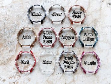 Samsung Watch Crystal Bezel Bling Case Cover for Galaxy Watch 3 45mm Smartwatches Hard Protective Sparkling Guard Bumper Frame