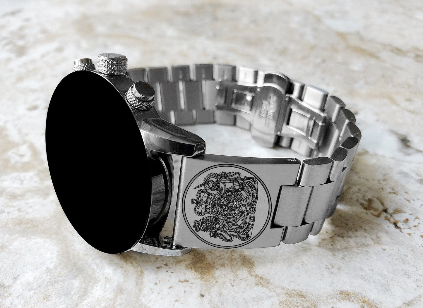 Samsung Watch Band Great Britain UK Symbols Compatible with Galaxy Watch 3 45mm 46mm Gear S3 Frontier Classic Engraved Strap UKS -B22