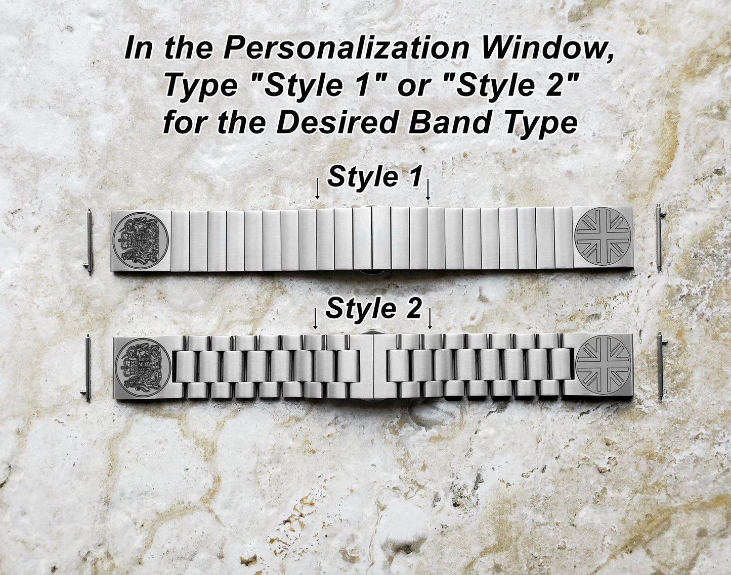 22mm 24mm 25mm Lugs Watch Band Great Britain UK Symbols for Traditional Casual Luxury and Smartwatches Engraved Silver St Steel Strap UKS