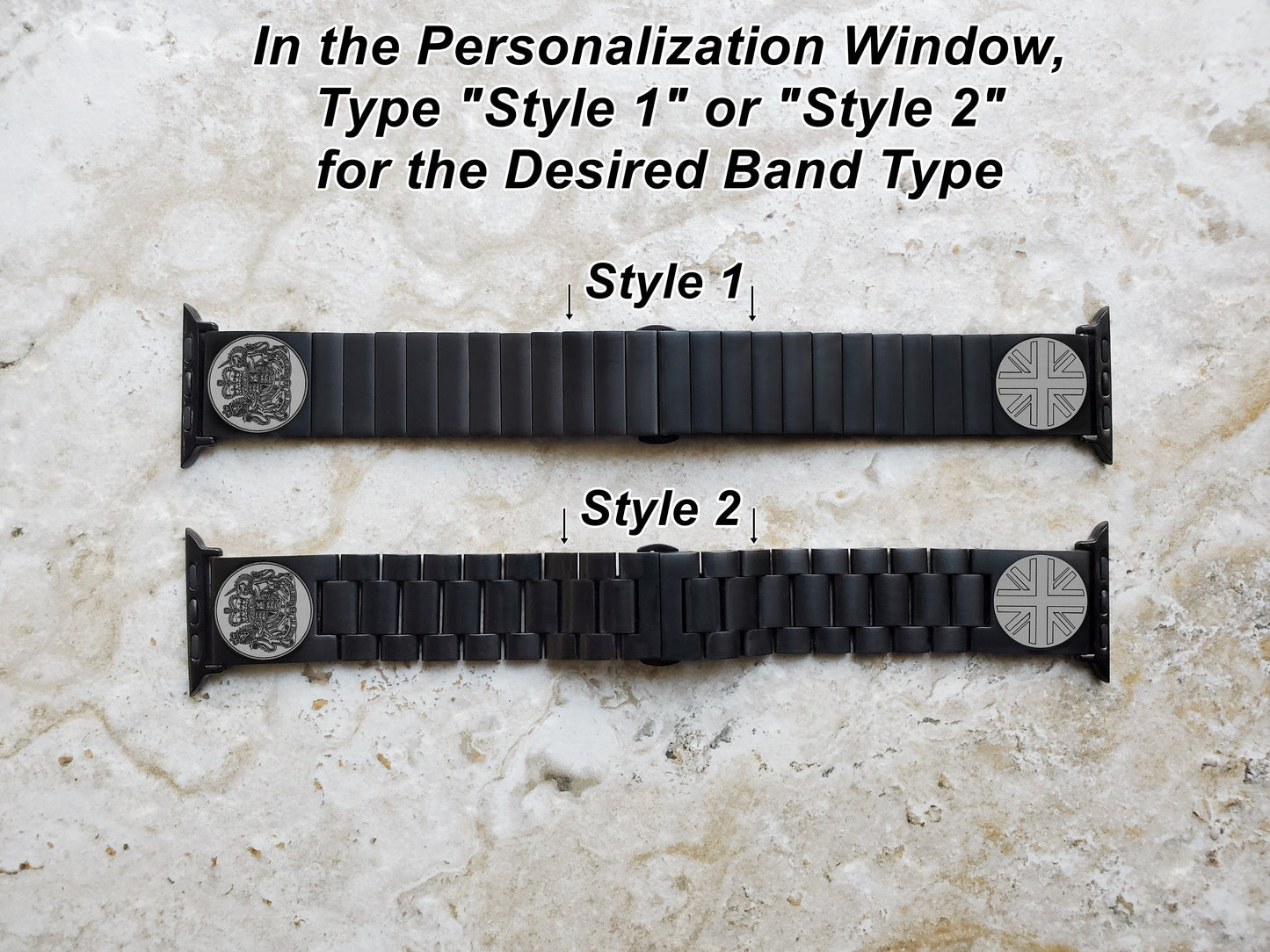 Apple Watch Band Great Britain UK Symbols for Ultra 2 9 8 7 SE 6 5 4 3 2 Series 49mm 45mm 44mm 42mm 41mm 40mm 38mm Engraved Black Strap UKS