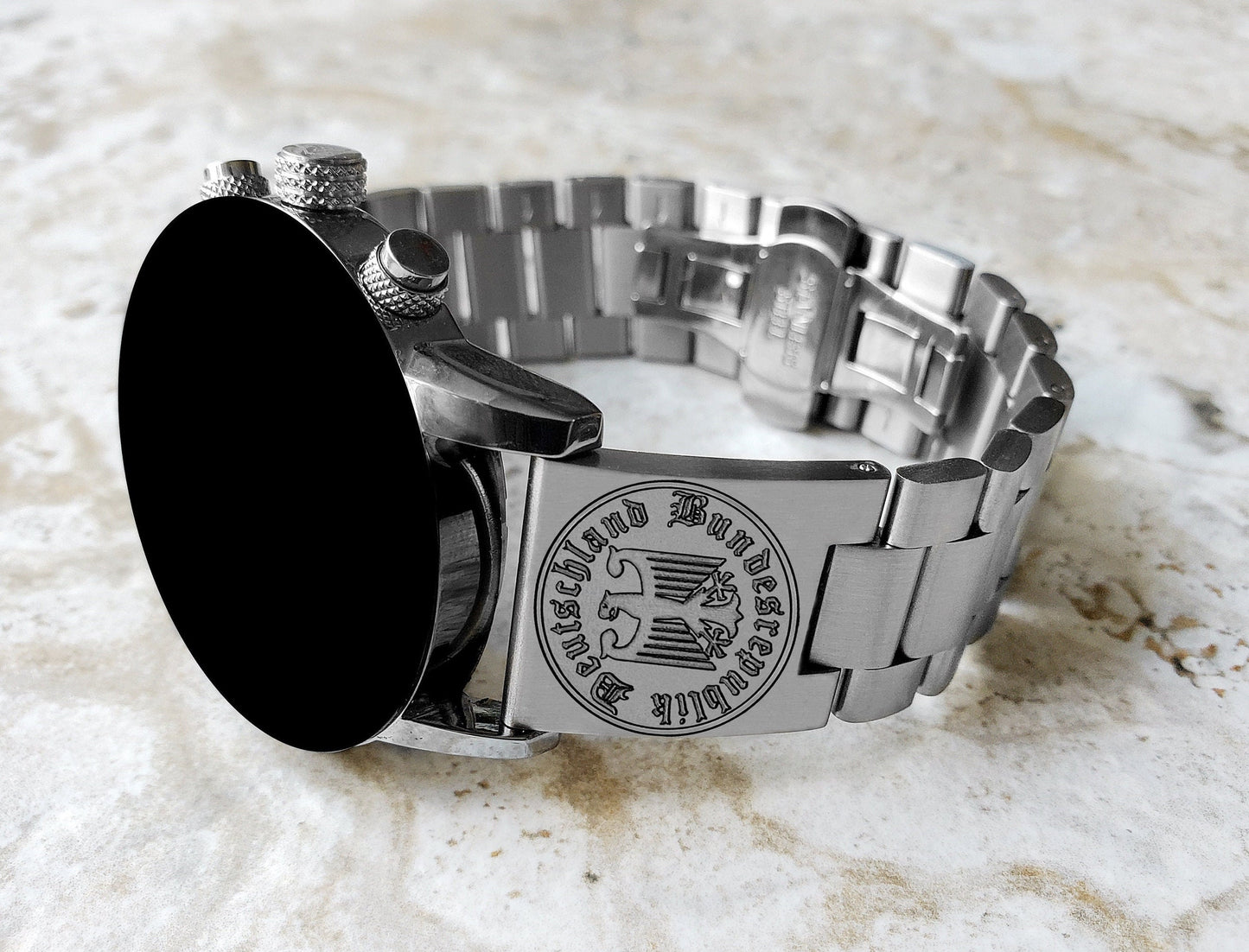 Samsung Watch Band Germany Deutschland Symbols Compatible with Galaxy Watch 3 45mm 46mm Gear S3 Frontier Classic Engraved Strap DES -B22