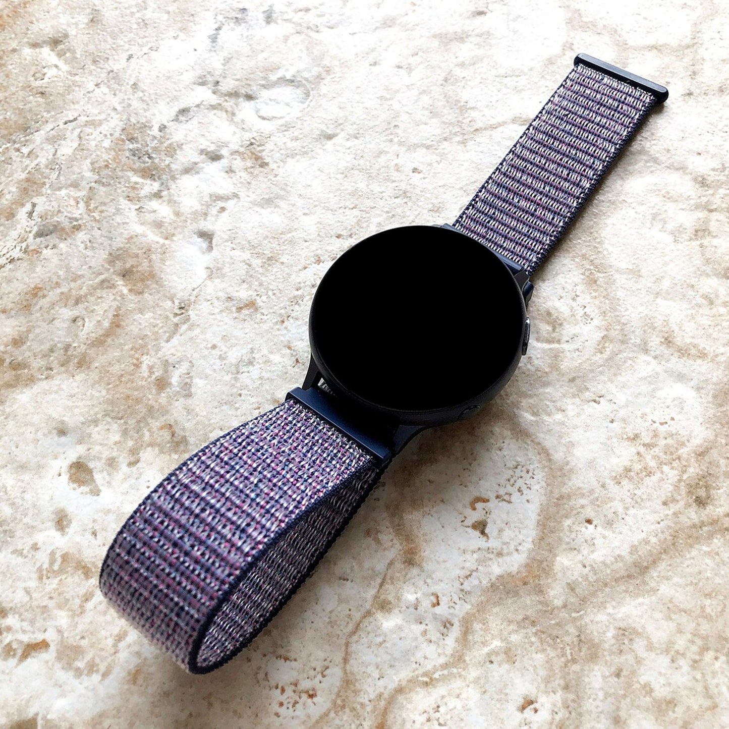 Google Pixel Watch 3 2 1 41mm Band Midnight Blue Nylon Adjustable Sports Hook and Loop Strap Bracelet Wristband Fashion Accessory Jewelry