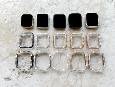 Apple Watch Crystal Bezel Bling Case Cover for Ultra 2 9 8 7 SE 6 5 4 3 2 Series 49mm 45mm 44mm 42mm 41mm 40mm 38mm Protective Bumper Frame