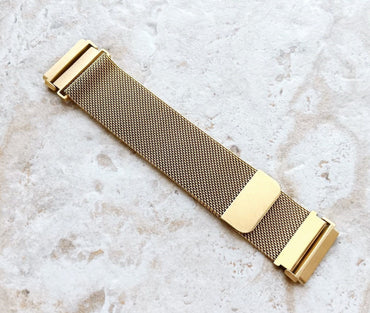 Fitbit Watch Gold Color Band Set Crystal Bezel Bling Case Cover for Versa 2 3 4 and Sense 1 2 Smartwatches Milanese Strap Protective Frame