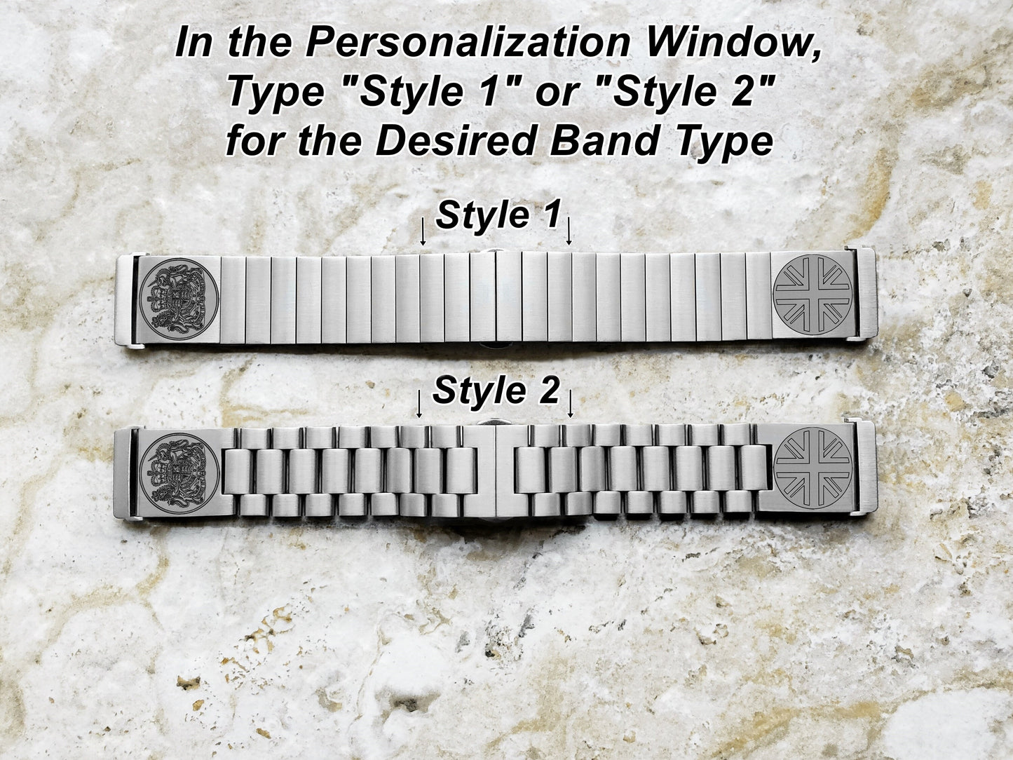 Fitbit Watch Band Great Britain UK Symbols Compatible with Versa Lite 2 3 4 and Sense 1 2 Smartwatches Engraved Silver St Steel Strap UKS