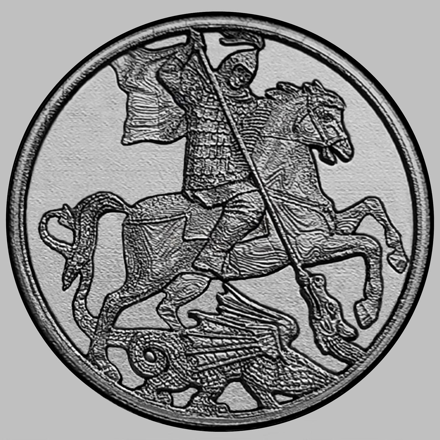 Apple Watch Band Saint George Compatible with Ultra 2 9 8 7 SE 6 5 4 3 2 Case 49mm 45mm 44mm 42mm 41mm 40mm 38mm Engraved St Steel Strap DK2