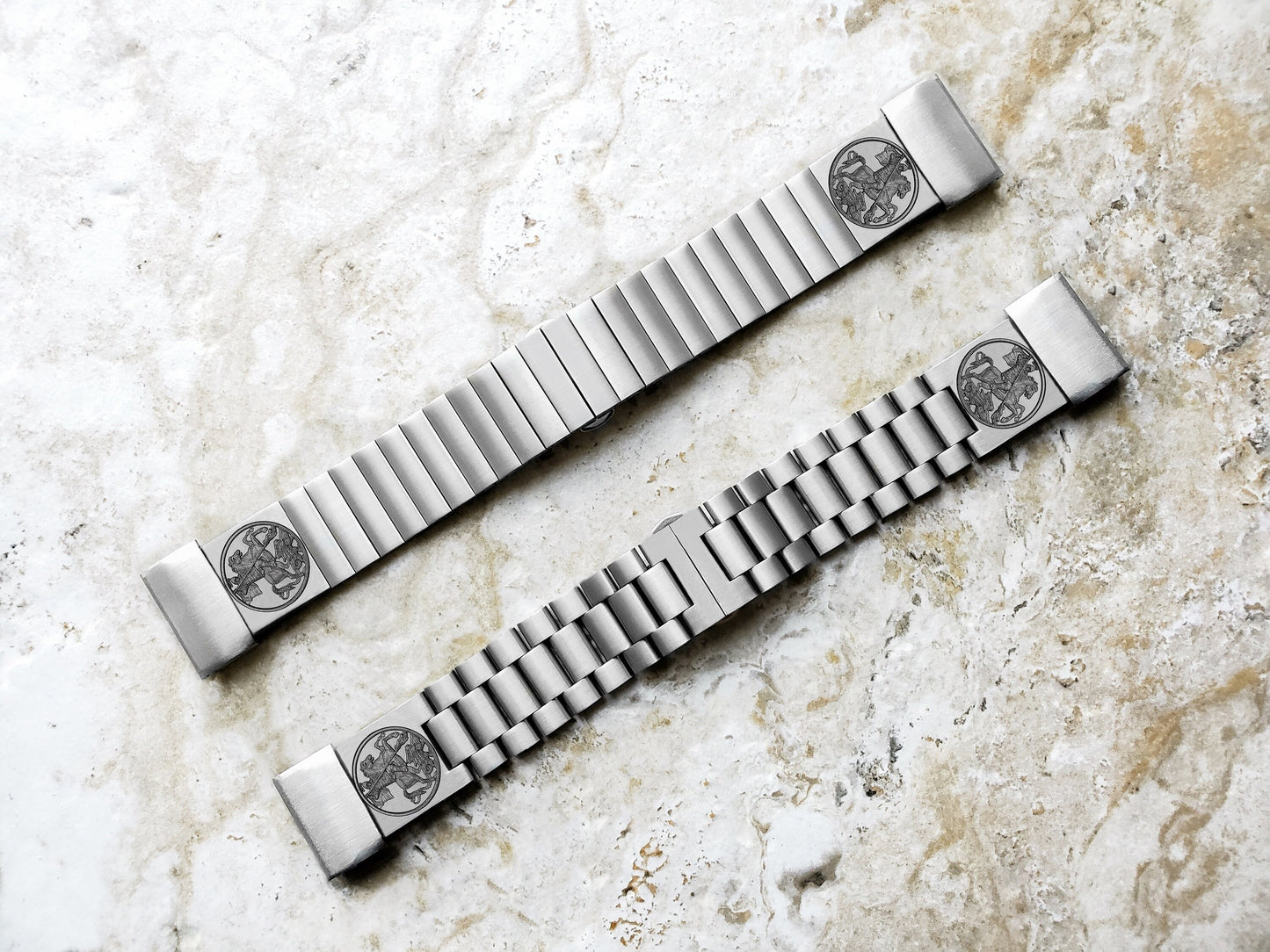 Garmin Watch Band Saint George for Fenix 7X Pro 6X Pro 5X Plus Descent Mk3i 51mm Mk2i Mk2 Mk1 Enduro 2 Engraved St Steel Strap DK2 A26