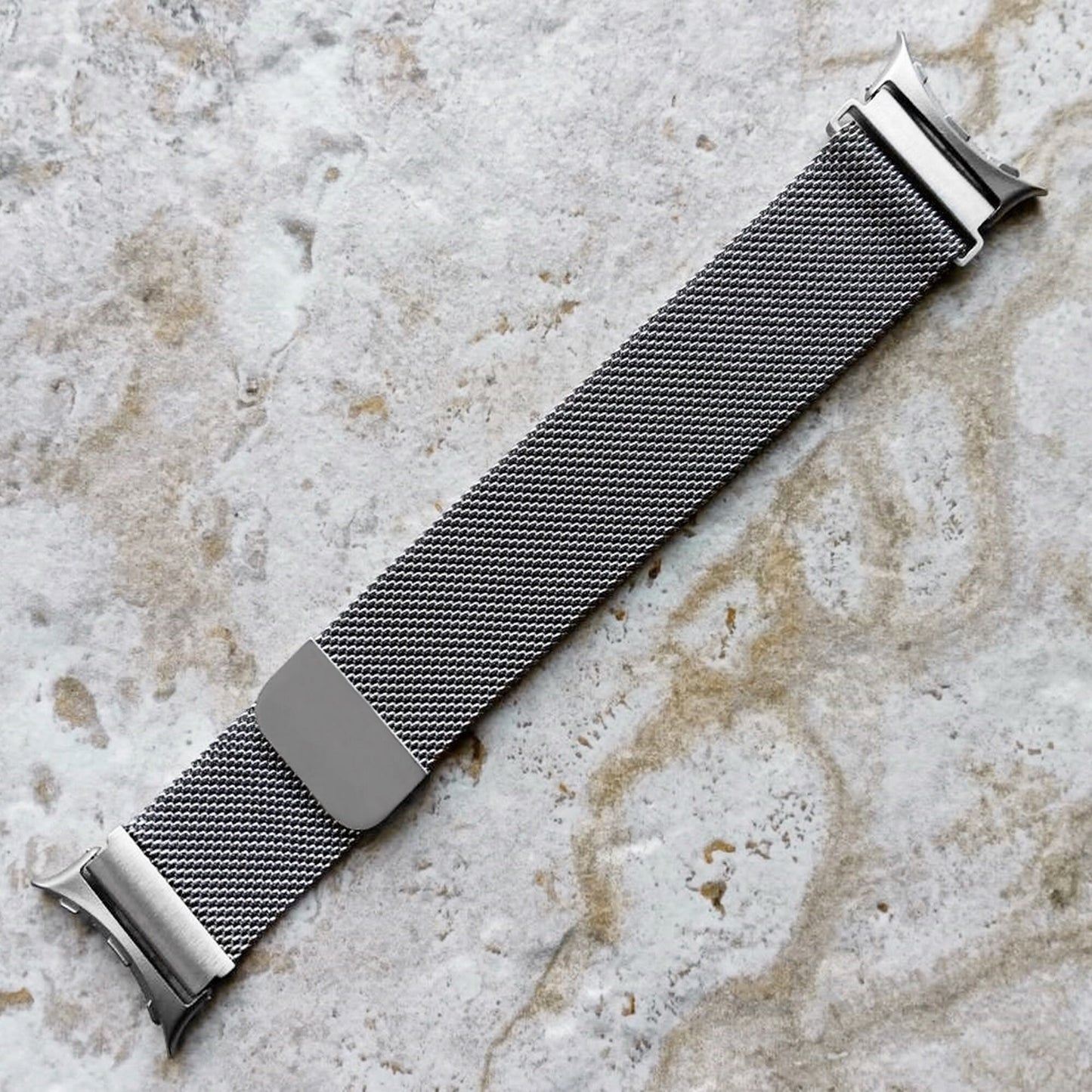 Google Pixel Watch 3 2 1 41mm Band Silver Color Stainless Steel Strap Adjustable Milanese Mesh Bracelet Fashion Accessory Jewelry B20-A