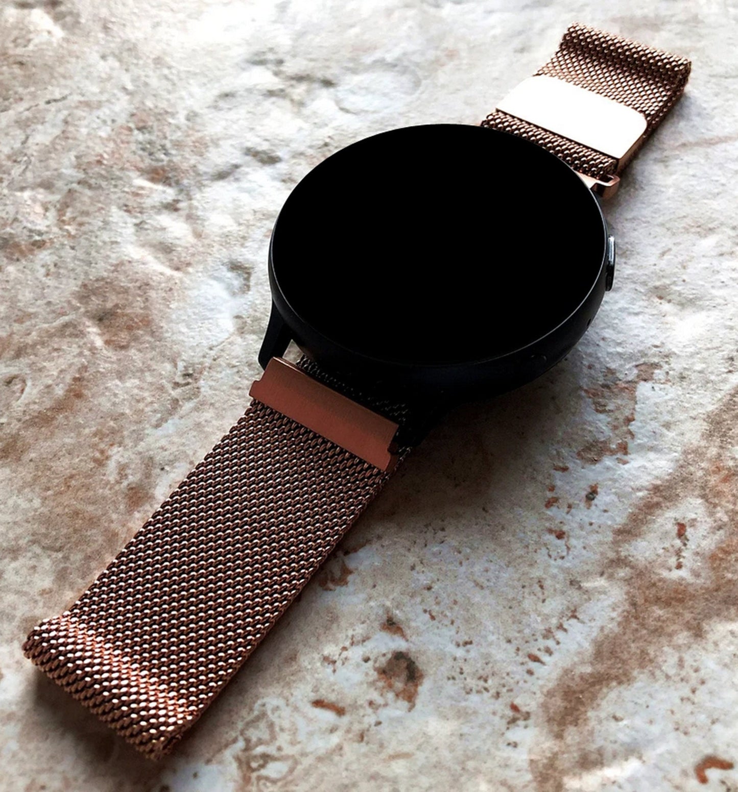 Google Pixel Watch 3 2 1 41mm Band Rose Gold Color Stainless Steel Strap Adjustable Milanese Bracelet Fashion Accessory Tech Jewelry B20-A