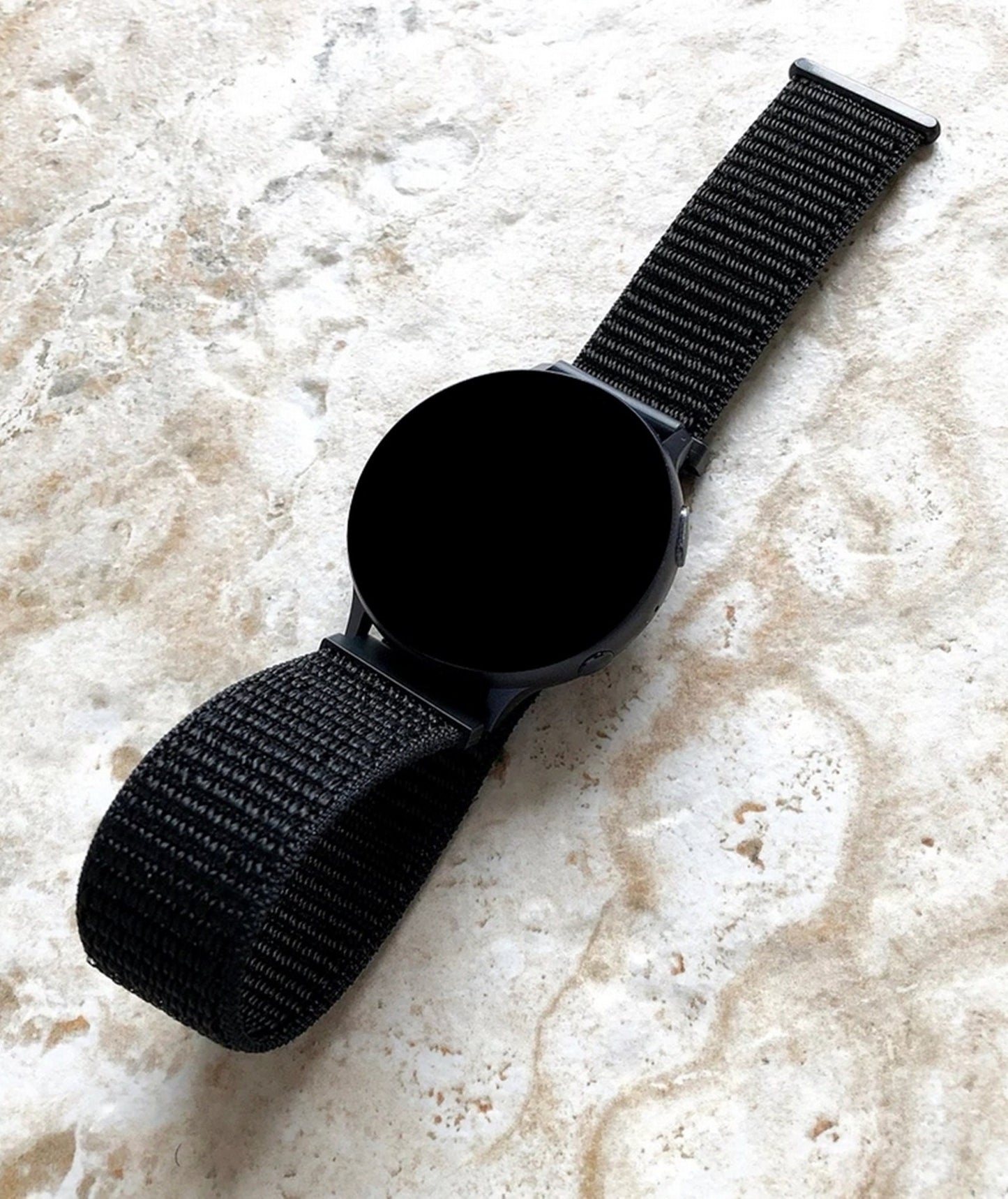 Google Pixel Watch 3 2 1 41mm Band Black Nylon Adjustable Sports Hook and Loop Strap Bracelet Wristband Fashion Accessory Tech Jewelry