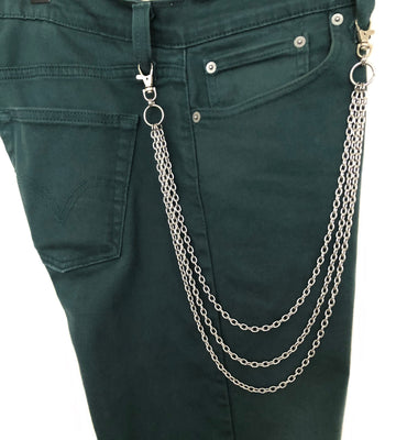 21" Inches 54cm Fashion Chain Wallet 6mm Triple Rolo Silver Shiny Color Stainless Steel Cable Unisex Customisable Tarnish Resistant Strong