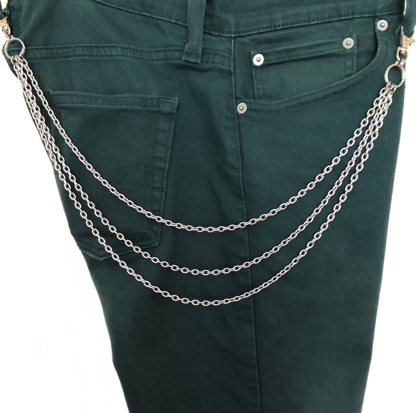 21" Inches 54cm Fashion Chain Wallet 6mm Triple Rolo Silver Shiny Color Stainless Steel Cable Unisex Customisable Tarnish Resistant Strong