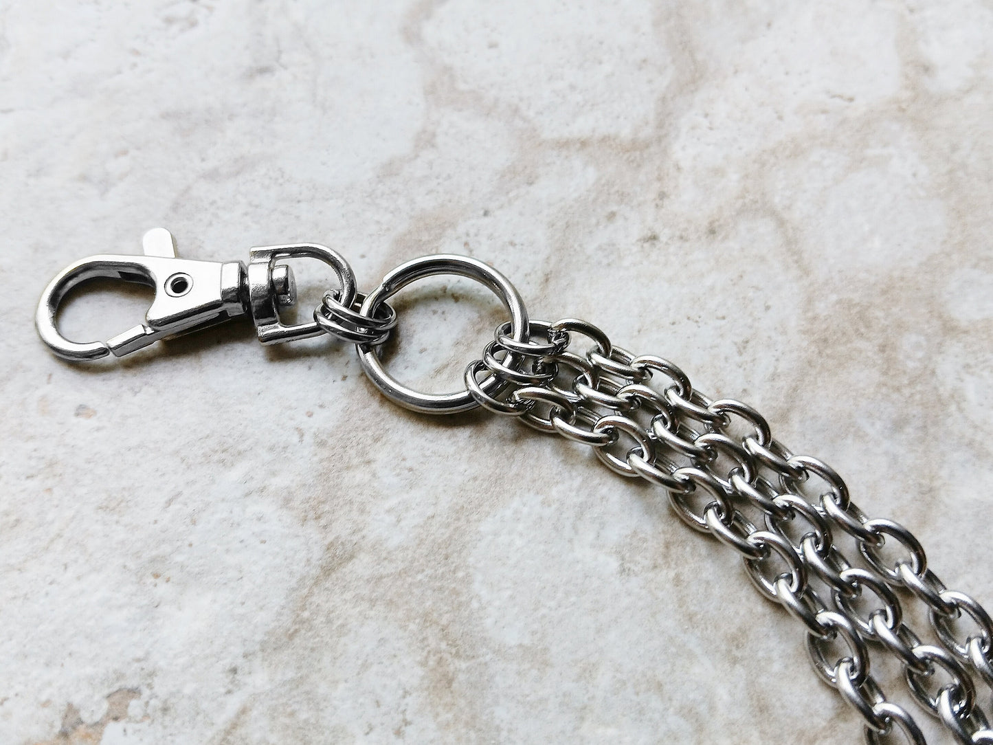 21" Inches 54cm Fashion Chain Wallet 6mm Triple Rolo Silver Shiny Color Stainless Steel Cable Unisex Customisable Tarnish Resistant Strong