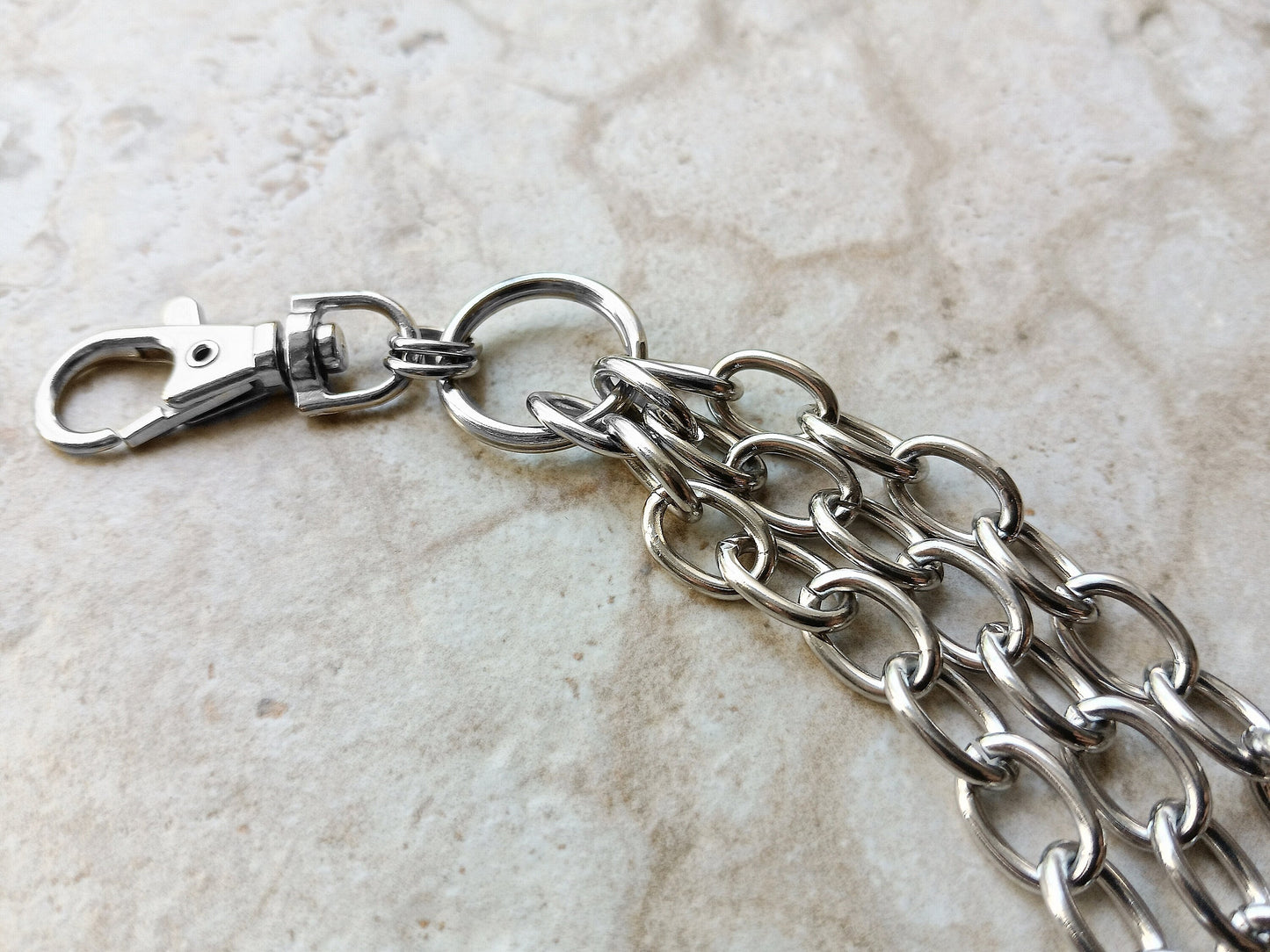 21" Inches 54cm Fashion Chain Wallet 9mm Triple Rolo Silver Shiny Color Stainless Steel Cable Unisex Customisable Tarnish Resistant Strong