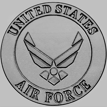 US Air Force Engraved Watch Band Compatible with Fitbit Versa Lite 2 3 4 and Sense 2 Smartwatches Silver Stainless Steel Bracelet Strap AF3