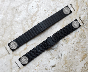 POW MIA Engraved Band Compatible with Samsung Galaxy Watch 3 45mm 46mm Gear S3 Frontier and Classic Black Stainless Steel Strap PM1 -B22