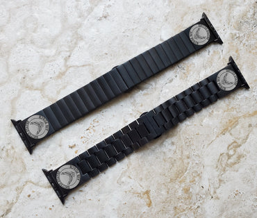 US Air Force Engraved Band Compatible with Apple Watch Ultra 2 9 8 7 SE 6 5 4 3 2 Case 38mm 40mm 41mm 42mm 44mm 45mm 49mm Black St Steel AF3