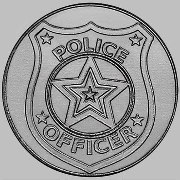 Police Badge Engraved Watch Band Compatible with Fitbit Versa Lite 2 3 4 and Sense 1 2 Smartwatch Silver Stainless Steel Bracelet Strap PB4