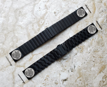 Roses Floral Engraved Watch Band for Garmin Forerunner 745 265 255 Venu 3 2 Vivoactive 4 Darth Vader First Avenger Black St Steel Strap RS1